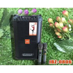 [Tặng 2 Mic ko dây] Loa Kéo Karaoke JBZ JB+0806 bass dập mạnh loa 3 tấc- Bảo hành 6 tháng
