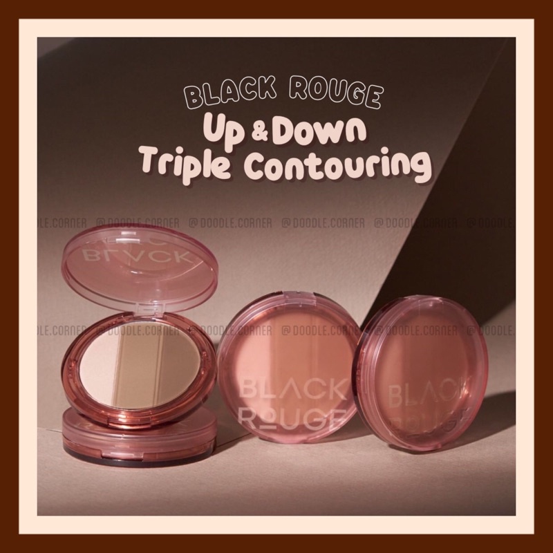 Phấn tạo khối và bắt sáng Black Rouge Up And Down Triple Contouring 2022