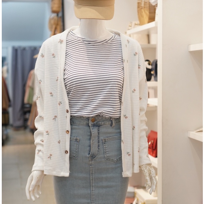 Áo khoác len cardigan nữ phong cách Hàn Quốc