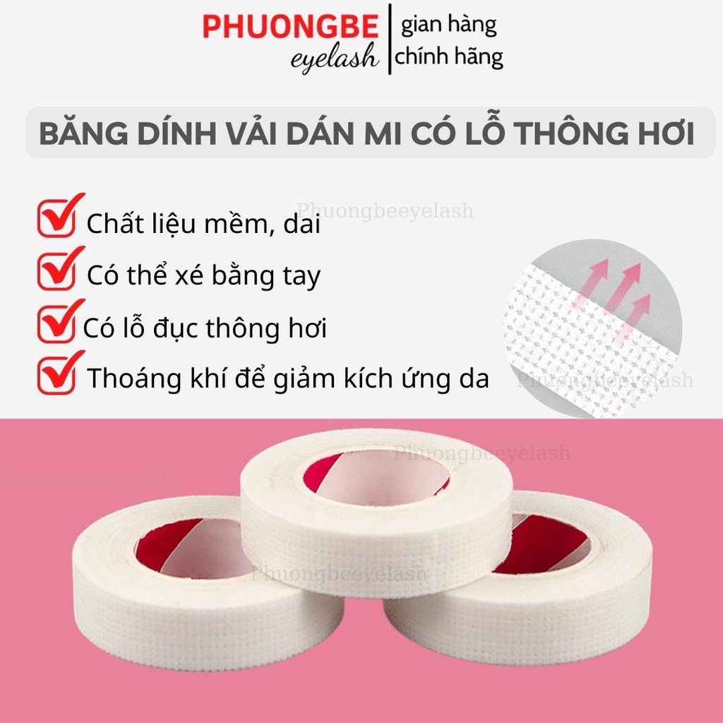 Băng dính nối mi có lỗ thông hơi dùng để dán mi dưới khi nối mi