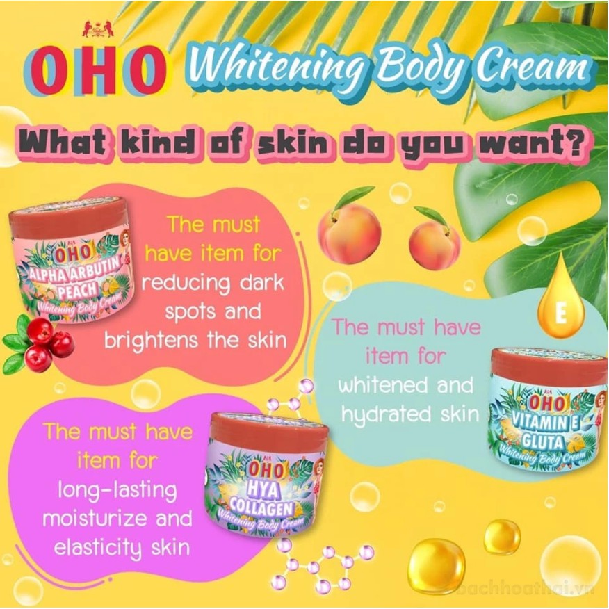 Kem làm trắng da OHO Whitening Body Cream Thái lan