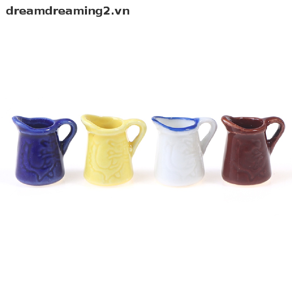 Bình đựng dầu gia vị bằng gốm sứ tỉ lệ 1:12 cho búp bê