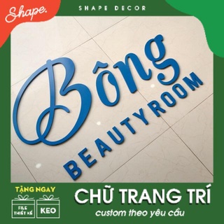 Chữ trang trí dán nổi sơn màu