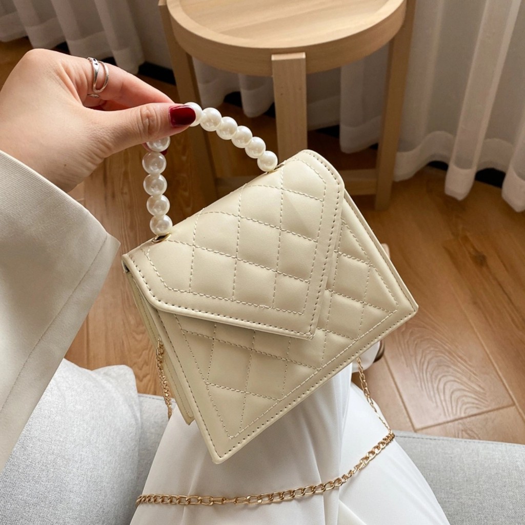 [Mã WAMT2405 giảm 10K đơn 0K] Túi xách nữ đẹp đeo chéo quai ngọc nhân tạo phong cách hàn quốc 88 STORE - TX006