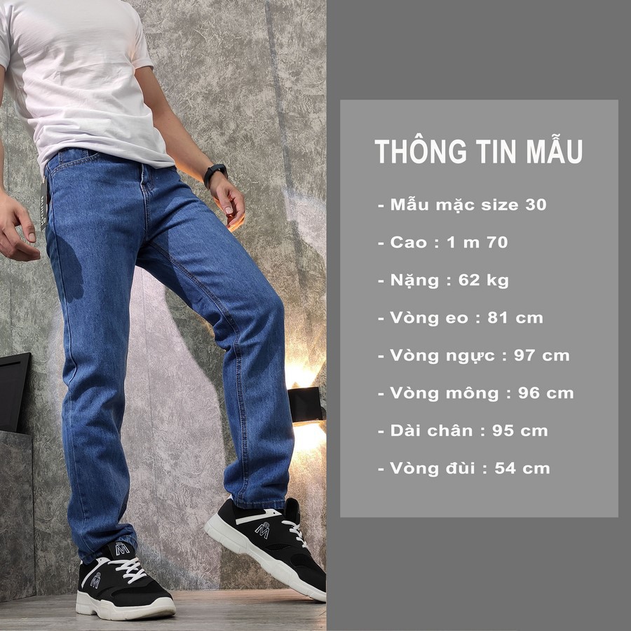 Quần jean nam Q62 (Xanh nhạt) MĐ không co giãn | BigBuy360 - bigbuy360.vn