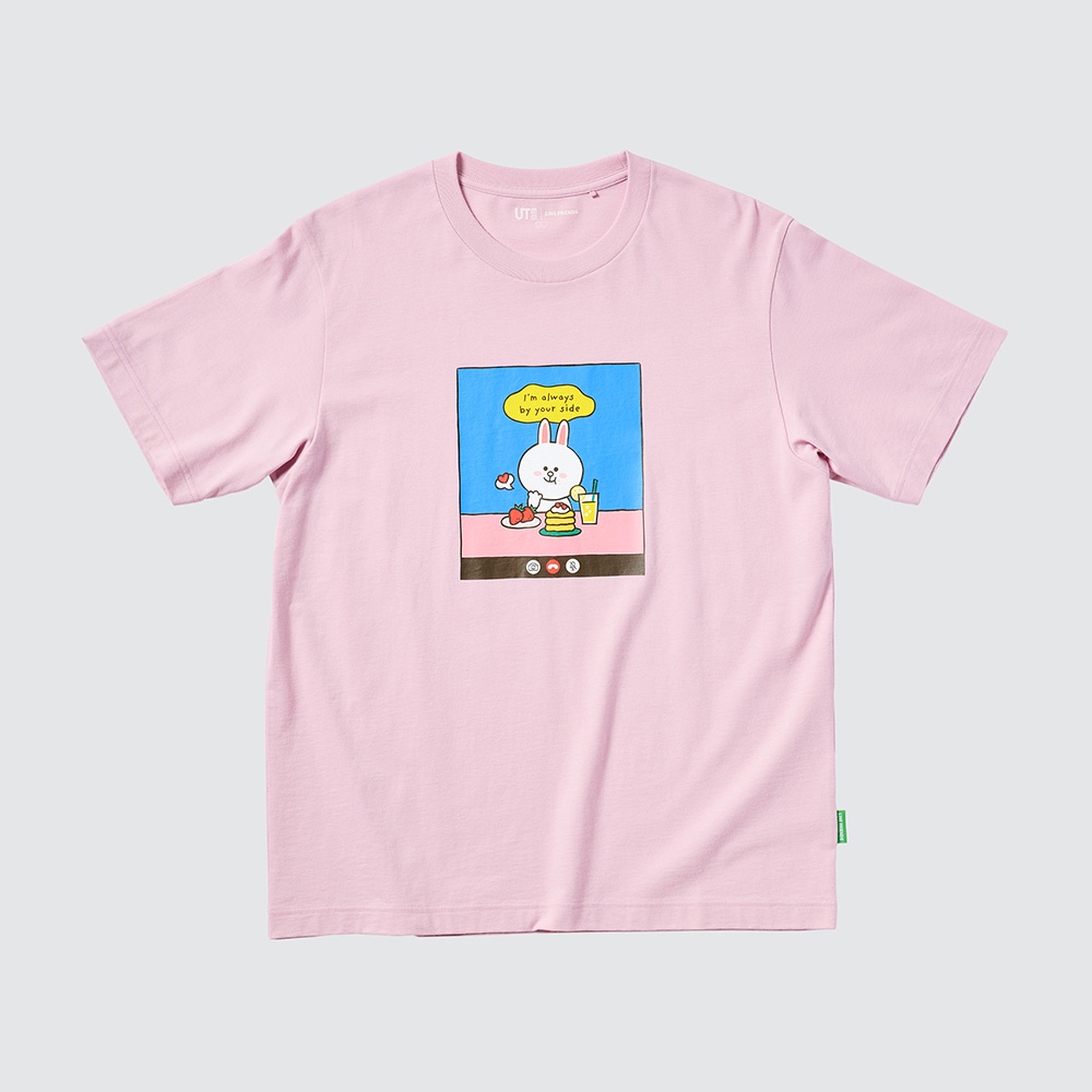 LINE FRIENDS Uniqlo Áo Thun Tay Ngắn In Hình Bạn Bè Cho Cặp Đôi / Nam