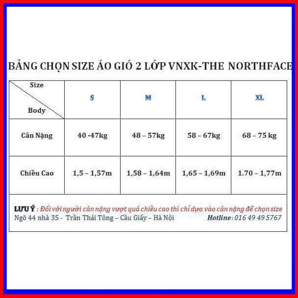 Áo Khoác Dù The nothface 2 Lớp Cao Cấp SHOP PHƯỢT HCM