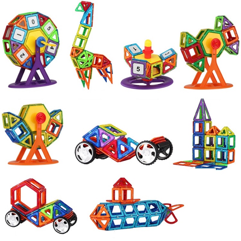 Bộ đồ chơi khối xếp hình nam châm thông minh