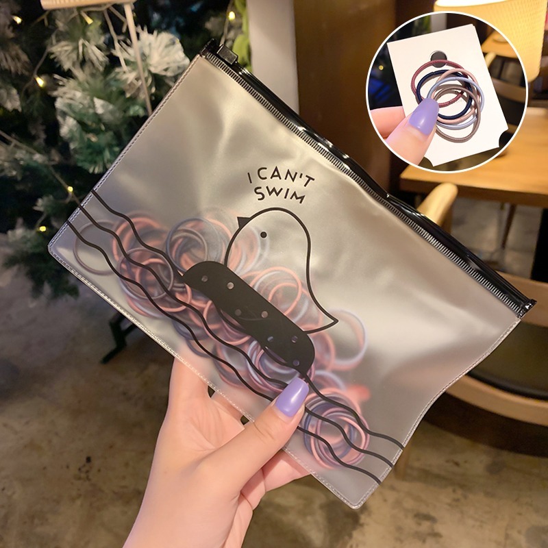 Túi 100 dây buộc tóc co giãn phong cách Hàn Quốc dành cho nữ