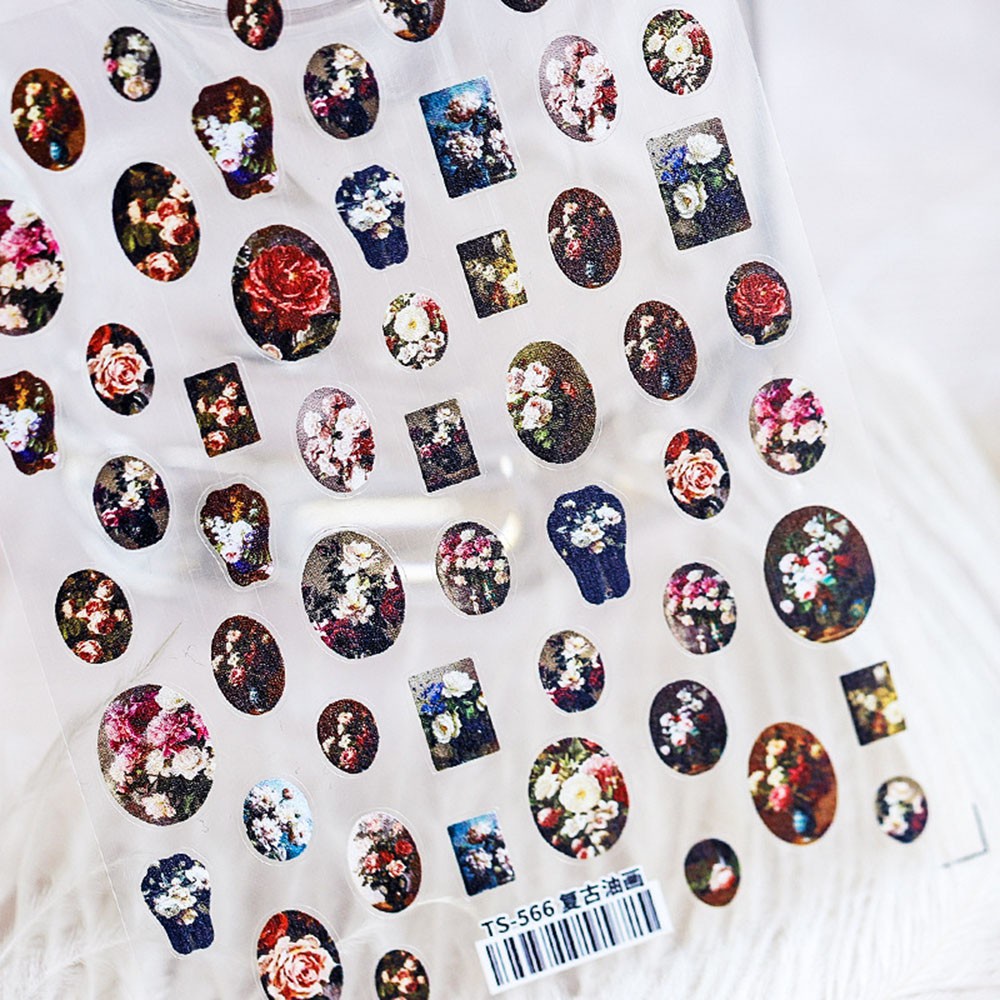 [Hàng mới về] Miếng dán trang trí móng tay 5d diy hình thiên thần phong cách pháp cổ điển