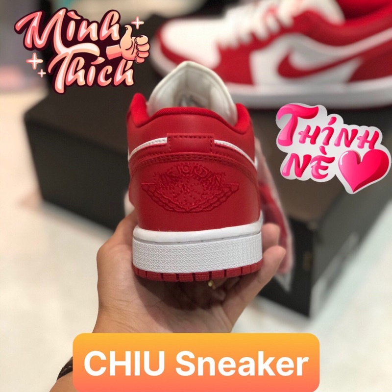 [ CHIU Sneaker ] Giày thể thao jd1 low Gym red đỏ trắng phiên bản cao cấp giày sneaker Jordan Gym red cao cấp