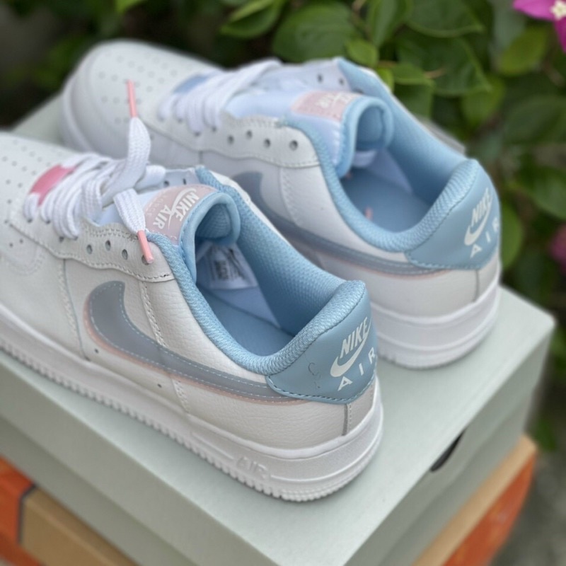 Giày af1 móc xanh hồng nữ bản đẹp