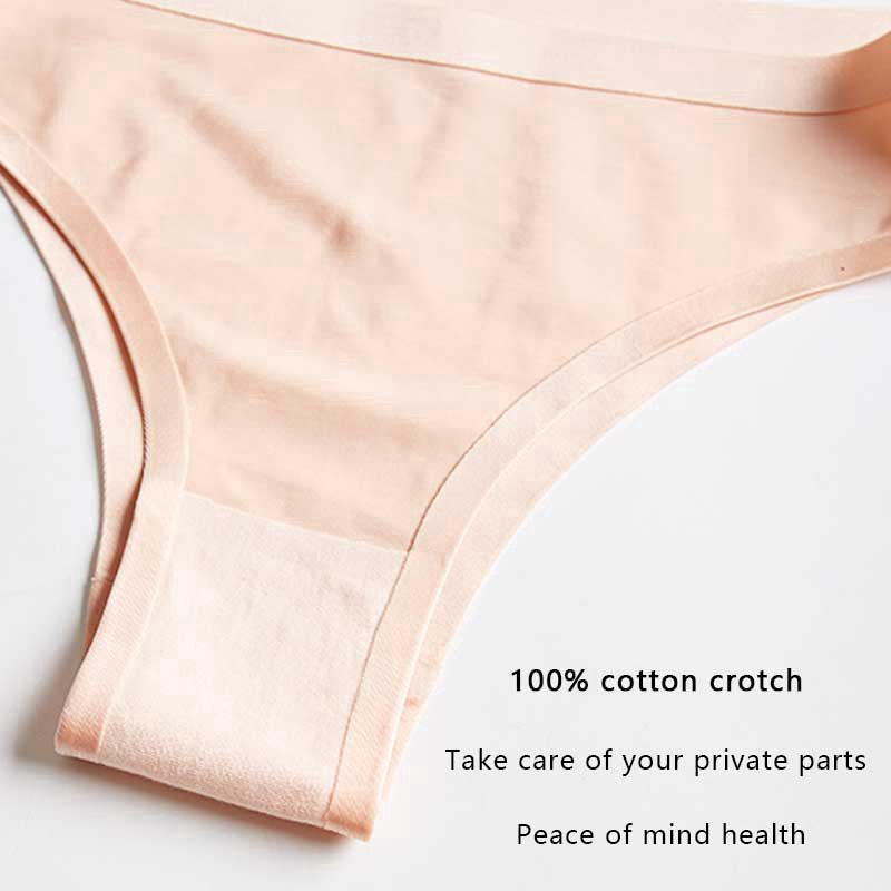 AOFEIQIKE Sports Ice Silk Thong Women Seamless Underwear Yoga Sexy G-string Light Sexy Comfortable and Elastic Fine Nylon Fabric M-3XL