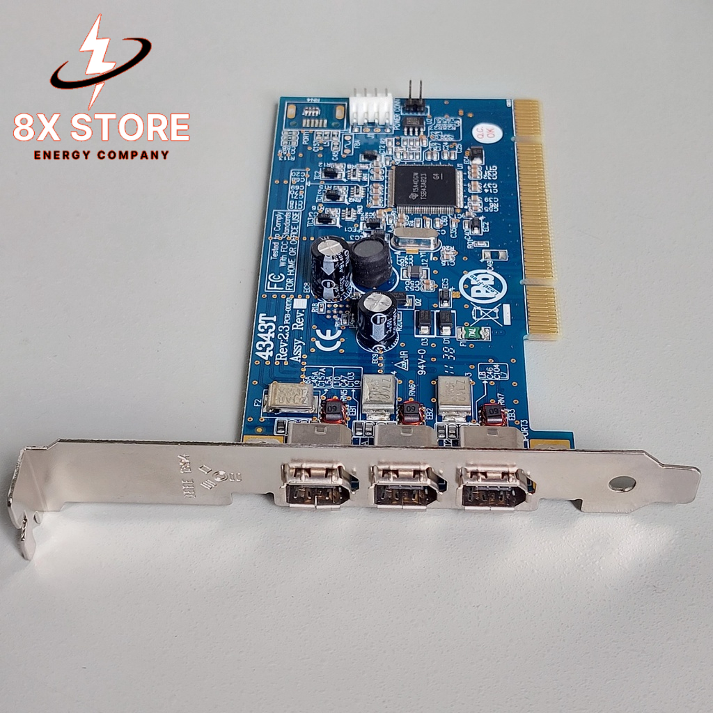Card PCI IOI-4343T Ra 3 cổng IEEE 1394a(FireWire) dùng xử lý hình ảnh công nghiệp chíp xử lý TSB43AB