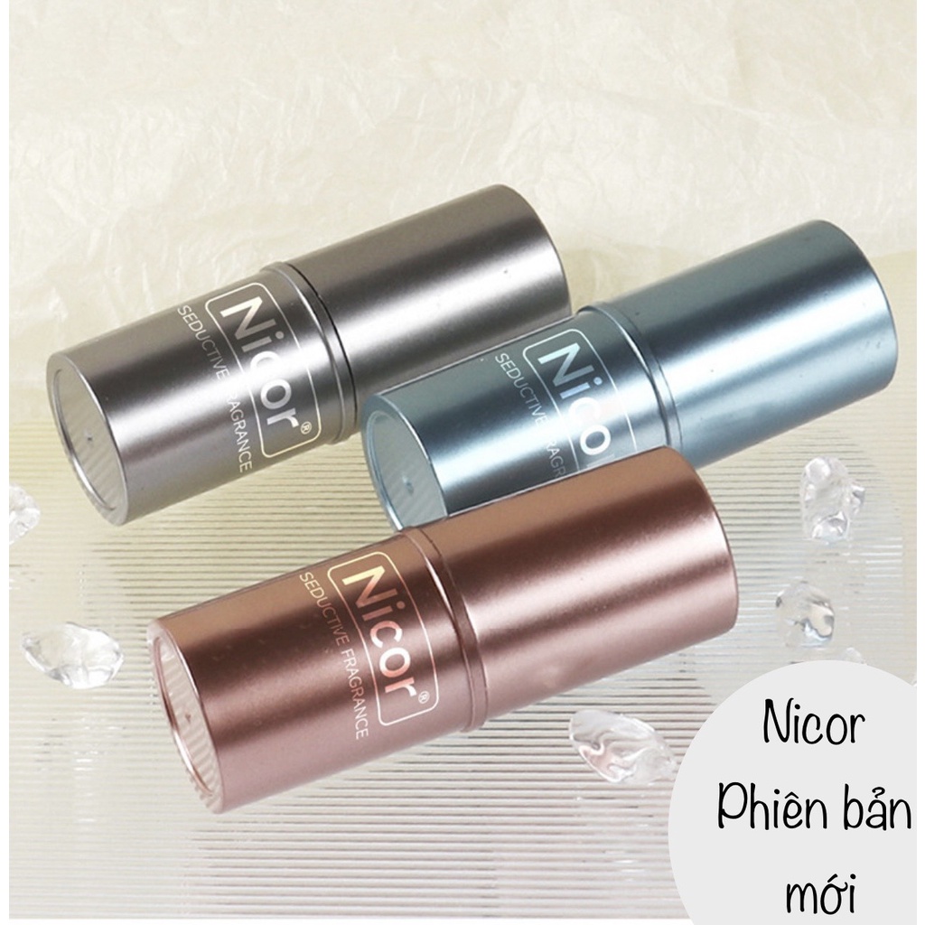 Nước hoa khô dạng sáp Nicor hương hoa cỏ thanh mát hàng nội địa Trung