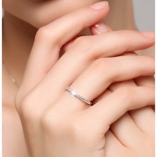 Nhẫn bạc 1 hàng đá 💍 nhẫn bạc dải đá nữ
