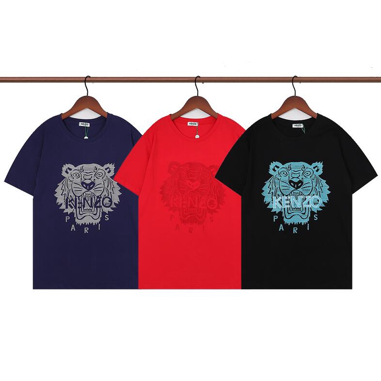 Áo Thun Cotton Tay Ngắn Thêu Họa Tiết Kenzo Cá Tính Hợp Thời Trang