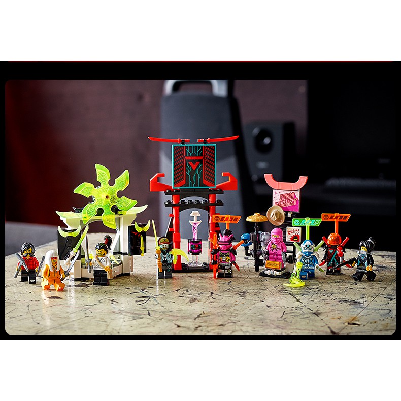 Đồ chơi lắp ráp Lego Ninjago Lari 11484 Season phần 12 Xếp Hình Ninja Sàn đấu game thủ Digi Jay Avatar Nya Cole