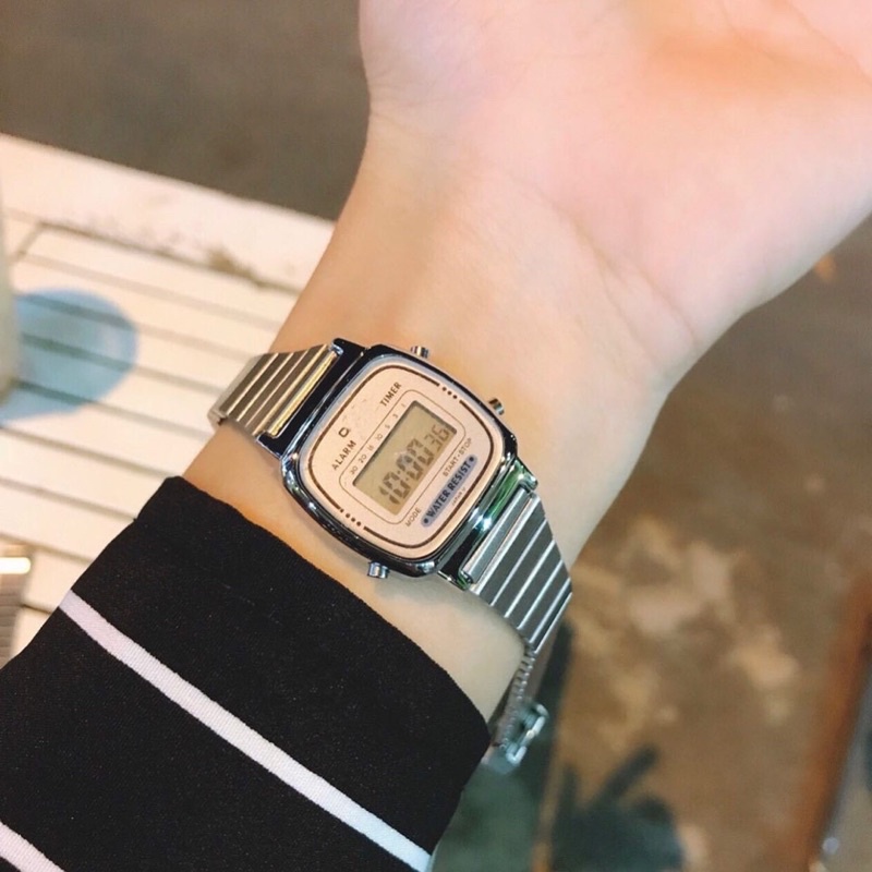 Đồng hồ nữ CA. SIOO dây thép mặt vuông size 22mm kiểu dáng đơn giản tuổi teen DHCA2 LOUSMORE