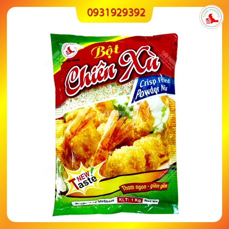Bột Chiên Xù 3 Màu Tuấn Phương 1kg thùng 10kg