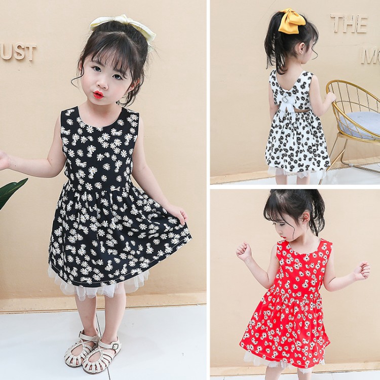 Lovely fashion printed dress for girls