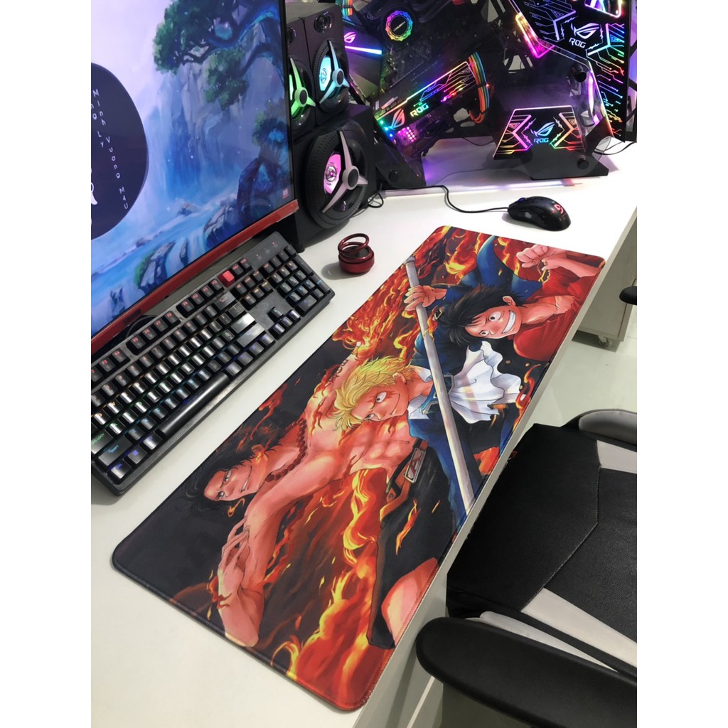 (Siêu Rẻ) [CỰC RẺ] Miếng lót chuột 80x30 hình Onepiece - Đảo Hải Tặc siêu Hot - mouse pad game SIZE lớn