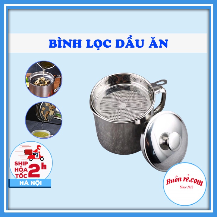 Bình Lọc Cặn Dầu Chiên Thừa Bằng INOX 304 Không Gỉ Cao Cấp - 00846