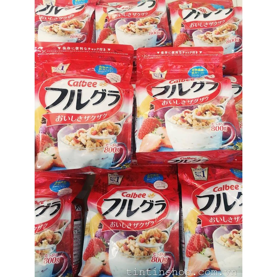 NGŨ CỐC HOA QUẢ SẤY KHÔ CALBEE NHẬT BẢN