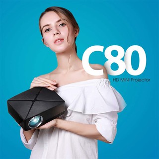🔧C80 Portable Led Mini Projector,Hdmi Usb Projector(Us Plug)Basic