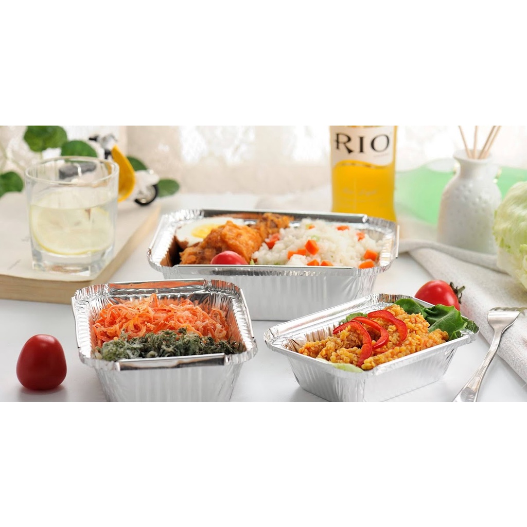 ❣️HỘP 410 ML❣️Set 10 Hộp khay nhôm đựng thực phẩm HM-CN150