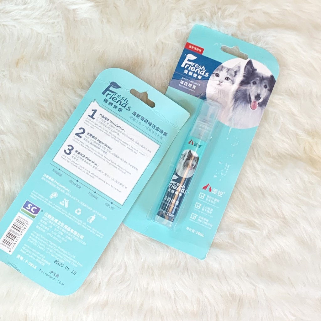 Xịt thơm miệng chó mèo Fresh Friends 14ml