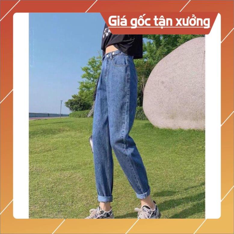 Quần jean bò baggy nữ ống suông xuông rộng hàng Quảng Châu phong cách Hàn Quốc sành điệu style 2021 - HAPONO-J007 | BigBuy360 - bigbuy360.vn