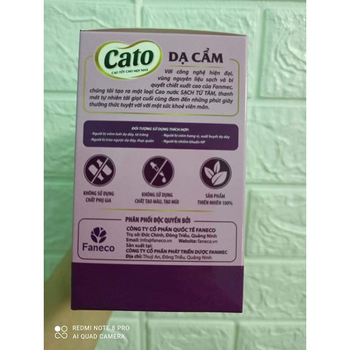 Cao Dạ Cẩm Cato ♥️ FANECO ♥️ Cao nguyên chất uống liền - Helen Store