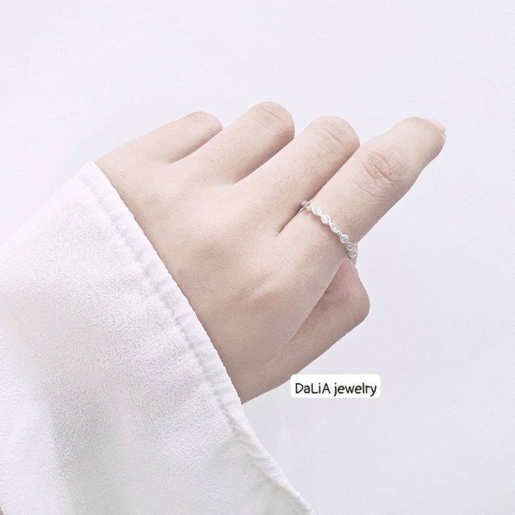 Nhẫn bạc nữ  DaLiA Jewelry biểu đồ hình sin cá tính