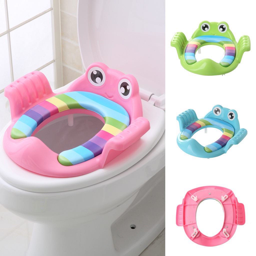 Bệ Lót Thu Nhỏ Bồn Cầu Có Tay Vịn Đệm Lót Cho Bé An Toàn, Tháo Lắp Dễ Dàng Tiện Lợi - Getgo1