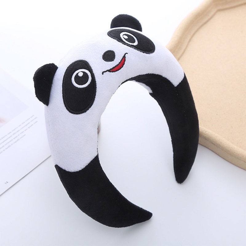 Flgo Băng Đô Cài Tóc Hình Gấu Trúc Nhồi Bông Dùng Hóa Trang Tiệc Giáng Sinh / Halloween