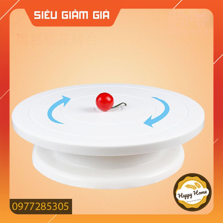 Bàn xoay trang trí bánh kem có tấm mút chống trượt SIÊU TIỆN LỢI