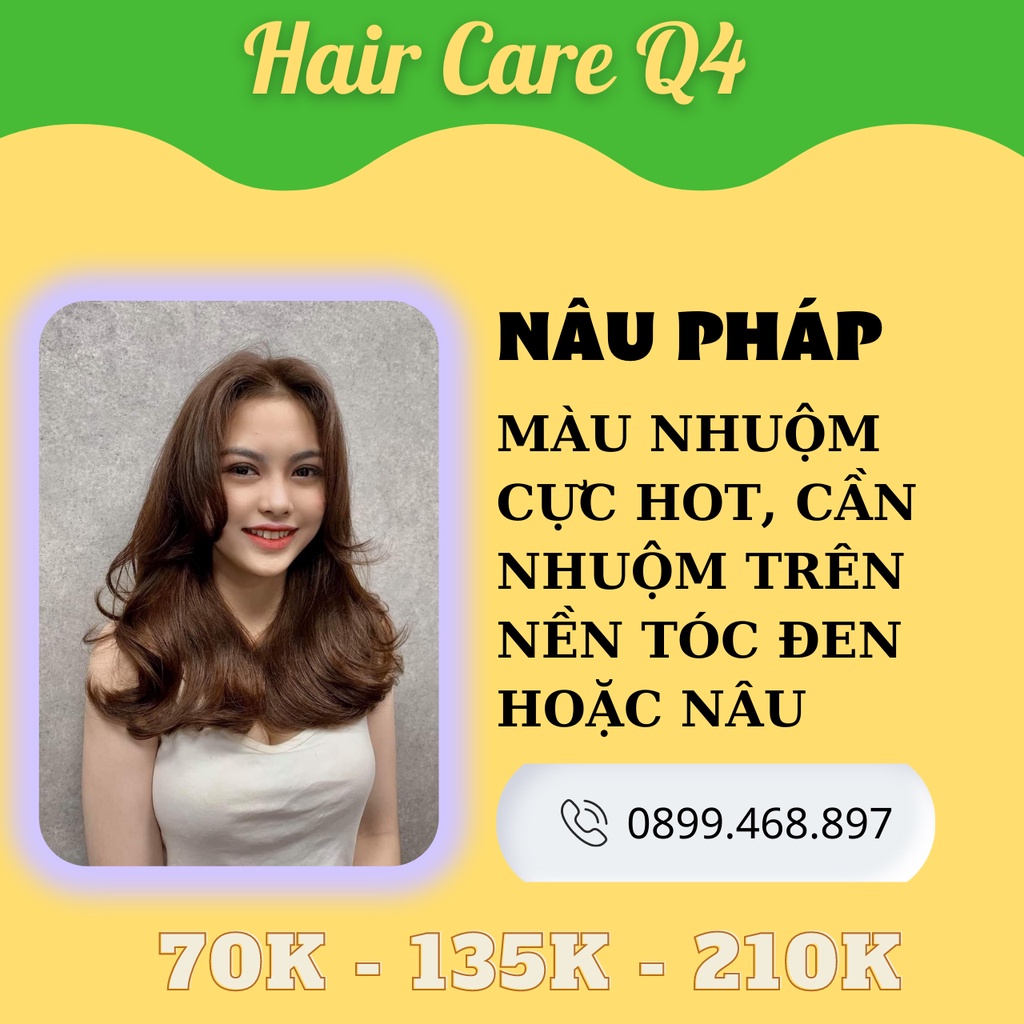 Thuốc Nhuộm Tóc Màu Nâu Cam Không Tẩy - Hair Care Q4