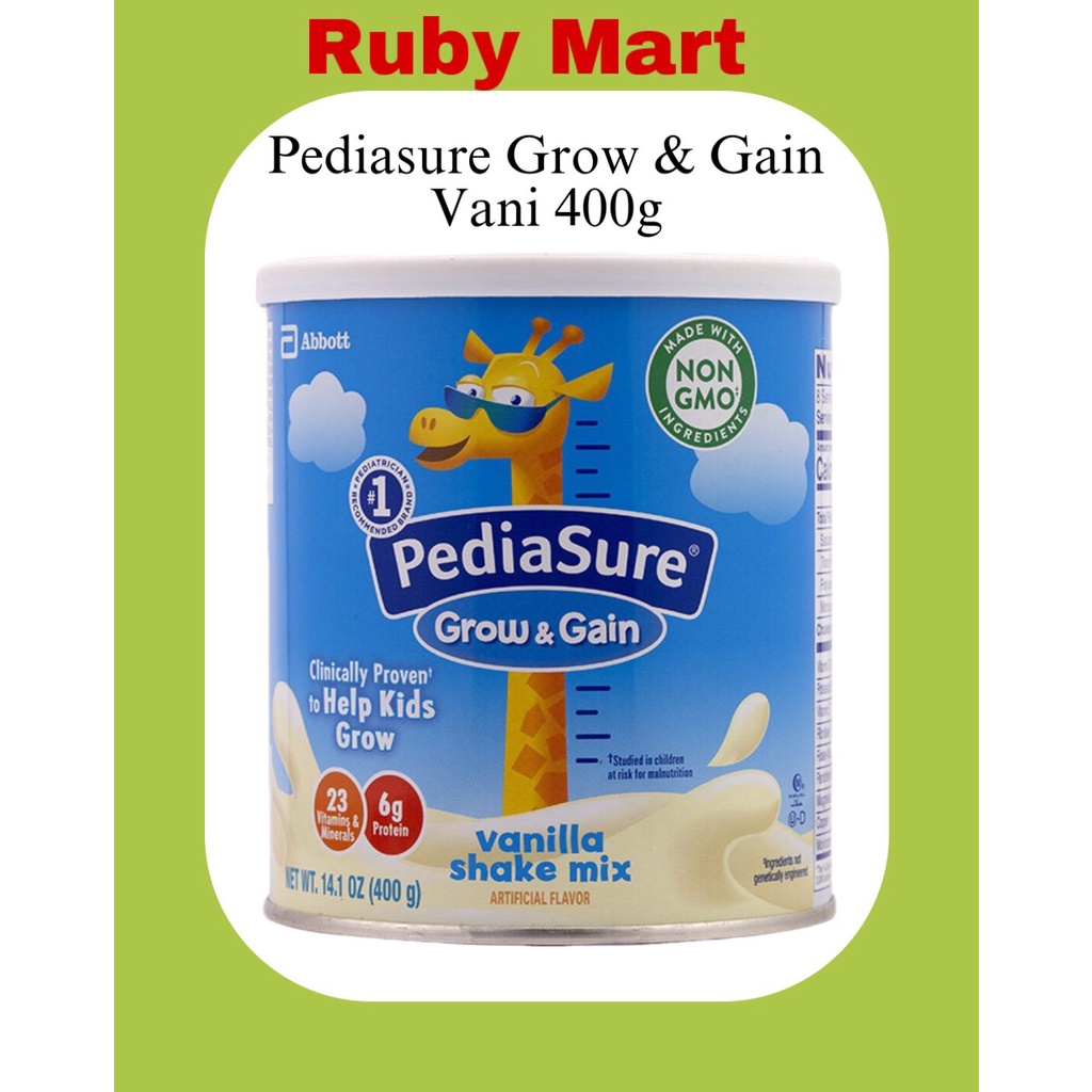 Sữa Bột  Pediasure Grow &amp; Gain Vị Vani 400g Mỹ Cho Bé Thấp Còi, Nhẹ Cân (Date T10/2022)