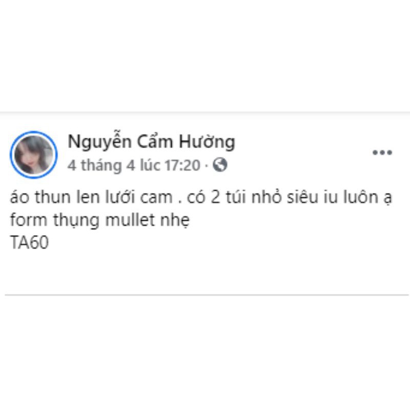 Áo thun Len lưới cam. TA60