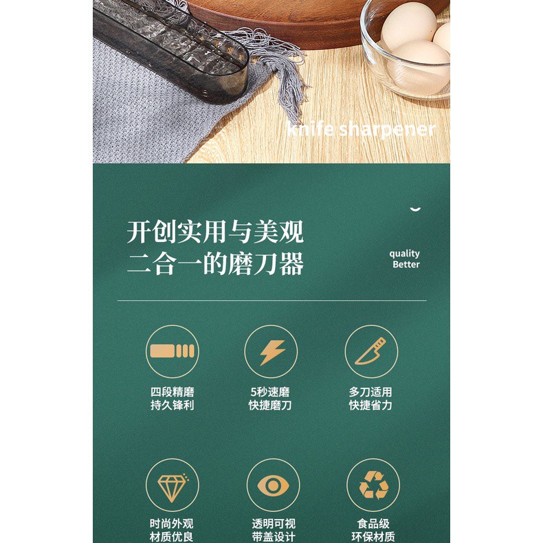 Dụng cụ mài dao ECOCO 4 ngăn tiện dụng cho nhà bếp