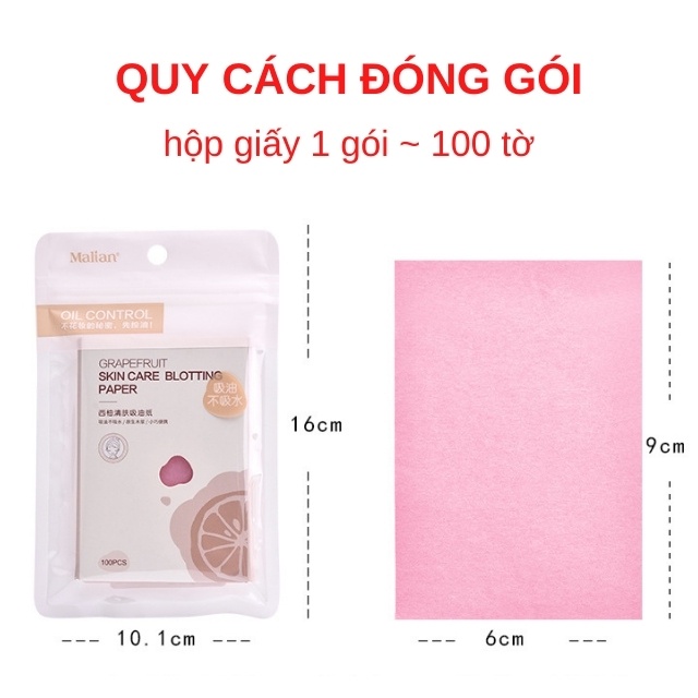 Giấy Thấm Dầu Da Mặt Gói 100 Tờ Nội Địa Trung Thấm Dầu Tốt Mẫu Mã Đẹp Gói 100 Tờ