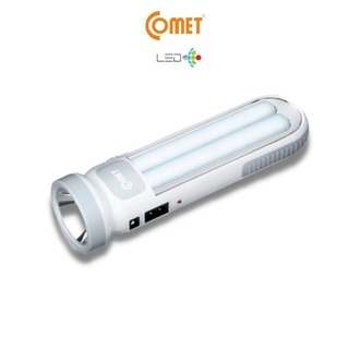 Đèn Pin Sạc Led Comet CRT454 6W kiêm đèn sạc, tay cầm liền thân (đẩy tay cầm lên khỏi thân khi sử dụng)