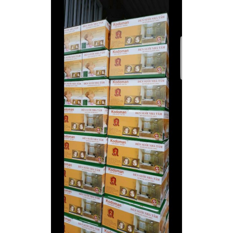 Hàng sẵn SLL- Đèn sưởi nhà tắm 2 bóng, 3 bóng Vàng cao cấp KODOMAN