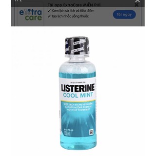 Nước xúc miệng Cool Mint Listerine 100ml