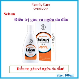 Dầu gội trị gàu selsun 1.8%- chai 100ml-Dành Cho Người Bị Gàu Nặng