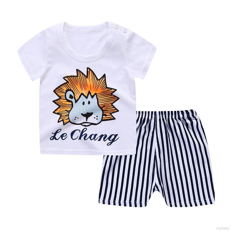 Set Áo Thun Tay Ngắn &amp; Quần Short Cho Bé Gái