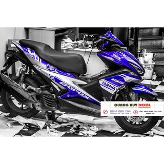 Tem trùm xe máy NVX độ xanh xám yamaha 155 - chế tem xe máy NVX thiết kế theo yêu cầu - Tem xe máy NVX rẻ đẹp và chất