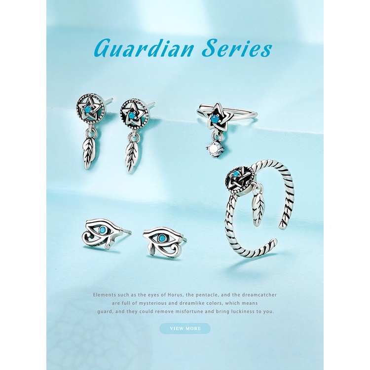 Bông tai BAMOER bạc 925 100% đính đá nhiều màu sắc độc đáo