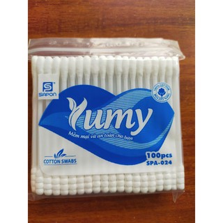 Combo 2 gói tăm bông ngoáy tai cao cắp YUMY(gói 100tăm).